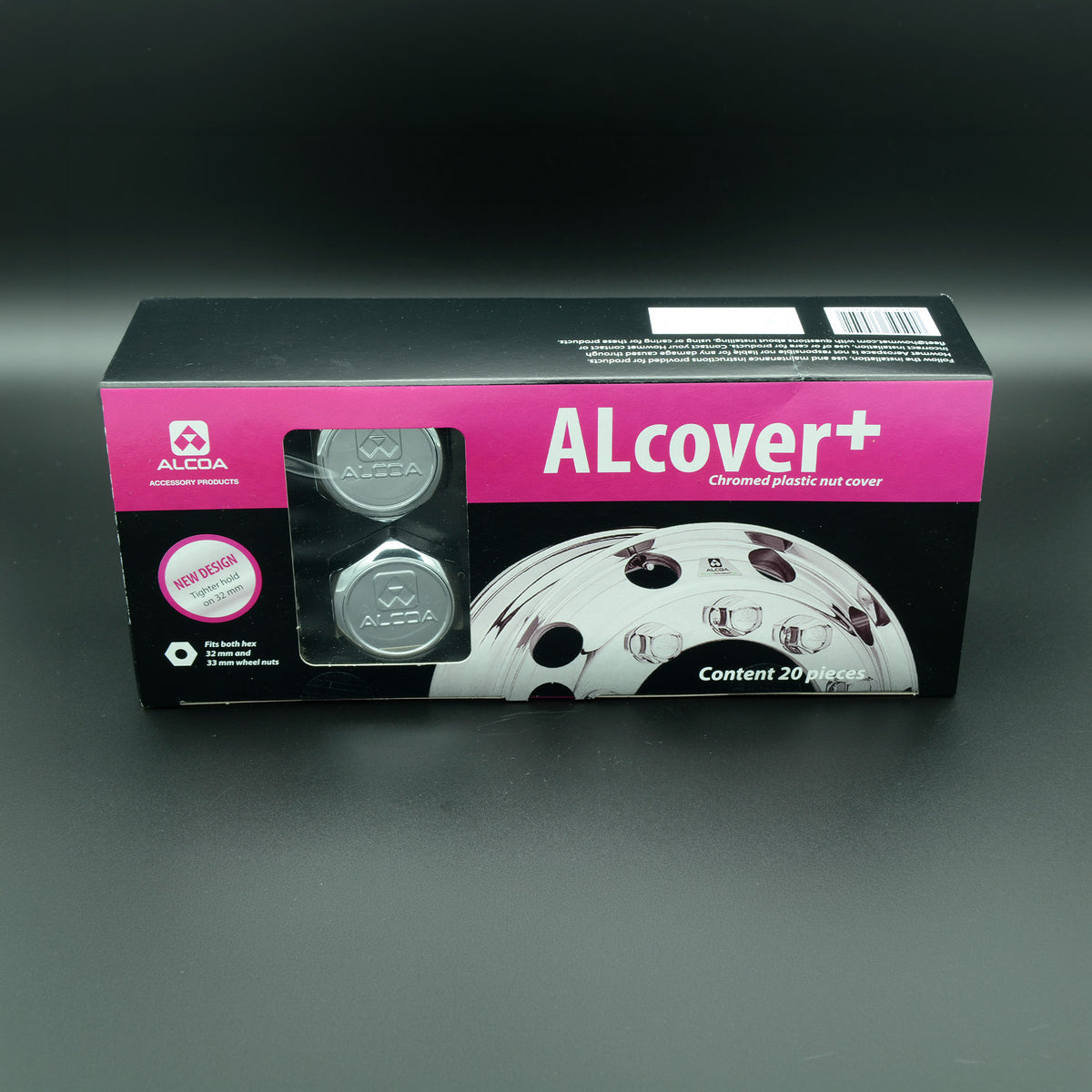 ALCOA® Alcover+ Wheels Radmutterkappen-Set Chrom-Kunststoff  Universal SW 32/33 mm (20 Stk. + Werkzeug)