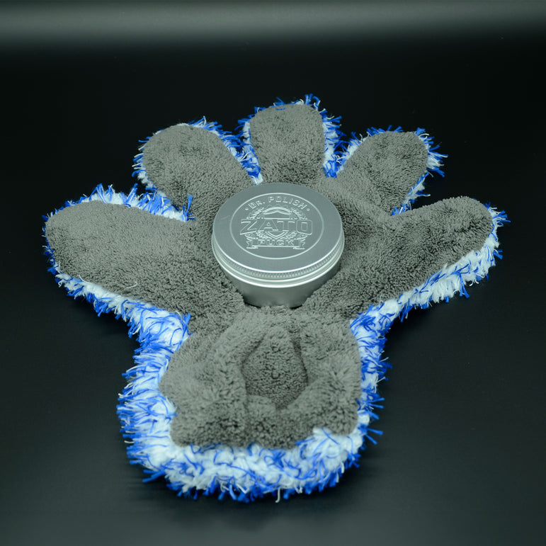 ZATO PUCK Pflegeset - Puck und Waschhandschuh - für Metall-, Lack-, Felgenwäsche