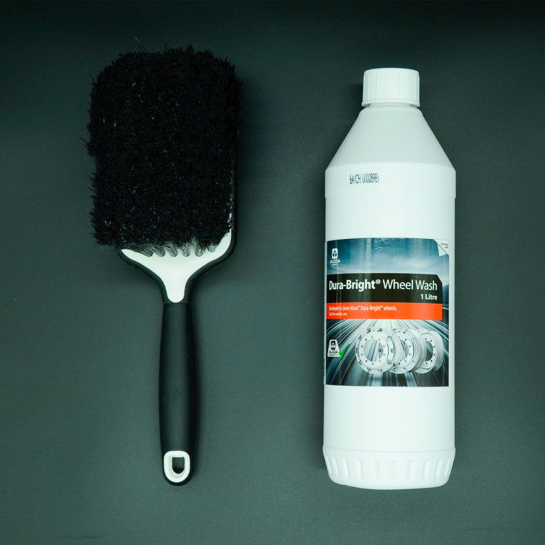 ALCOA Dura Bright Wheel Wash Starter Kit - 1L Dura Bright Wheel Wash - Al Brush