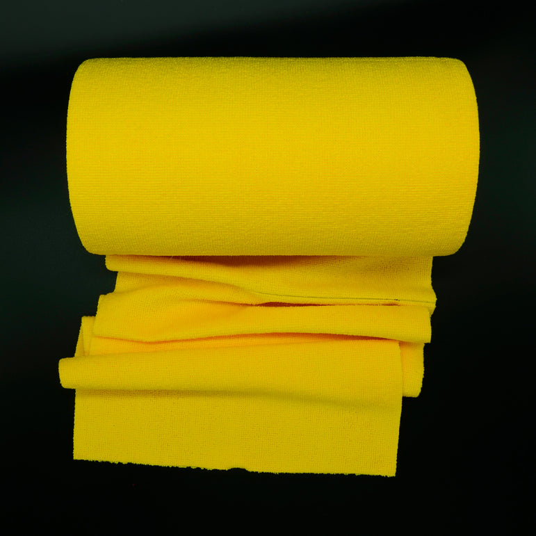 Mikrofaser-Rolle Gelb -  30x30 cm - 75 Stück - zum Reinigen und Polieren - 200GSM