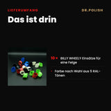 BILLY WHEELY Felgen-Loch-Einsätze für Alcoa Ultra One 22.5x11.75 ET120 (10er-Set) – Lieferumfang: Das ist drin