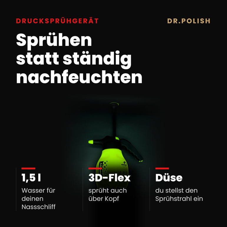 Drucksprühgerät 1,5 Liter – Hauptbild Vorteile: Sprühen statt ständig nachfeuchten