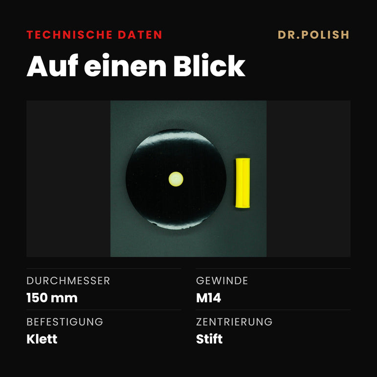 MTS Klettstützteller 150mm M14 – Technische Daten: Auf einen Blick