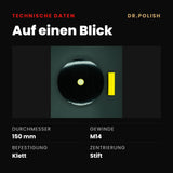 MTS Klettstützteller 150mm M14 – Technische Daten: Auf einen Blick
