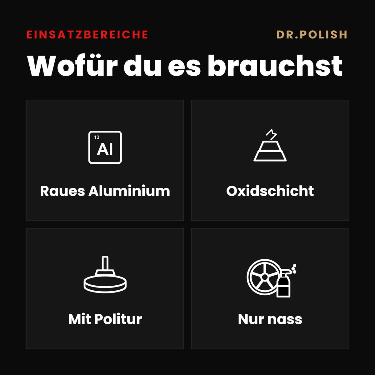 Premium Metall-Vorreinigungspad – Einsatzbereiche: Wofür du es brauchst