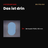 Schleif- und Polierscheiben 3er Set P1000 – Lieferumfang: Das ist drin