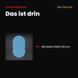 Schleif- und Polierscheiben 3er Set P2000 – Lieferumfang: Das ist drin