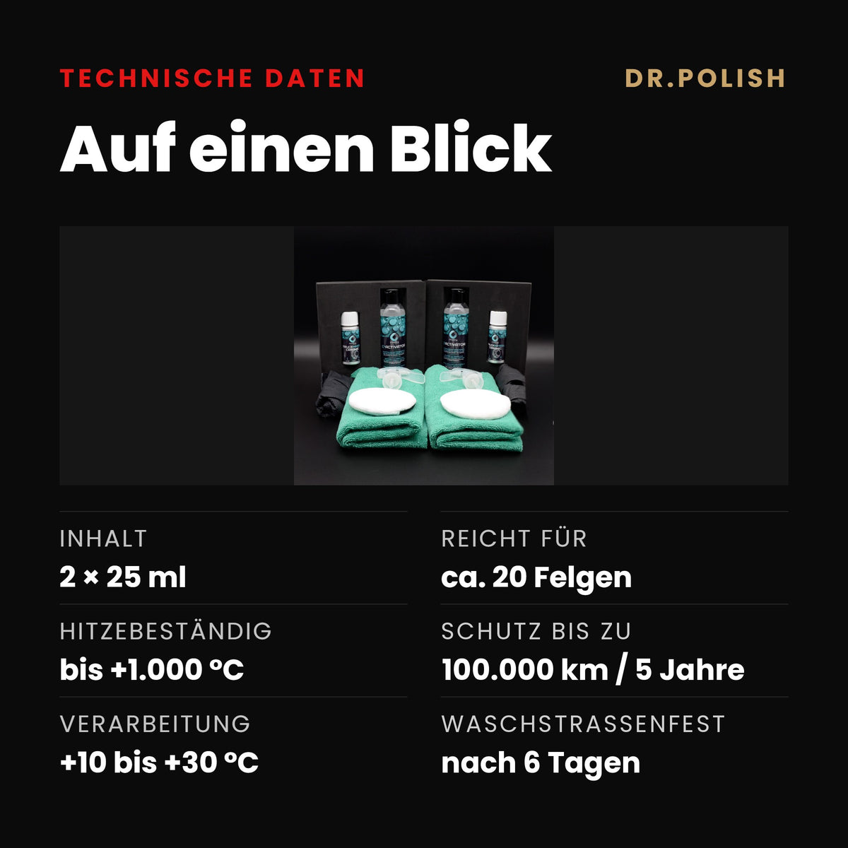 DR.POLISH x C²Coating Truck Wheel Ceramic – Technische Daten: Auf einen Blick