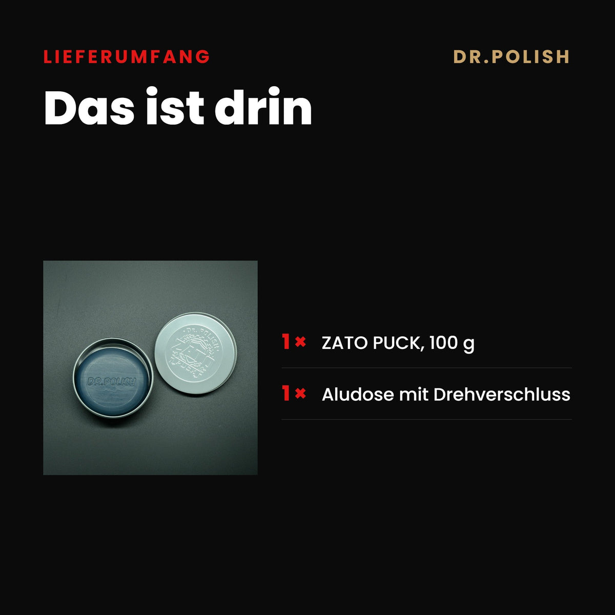 ZATO PUCK – Lieferumfang: Das ist drin