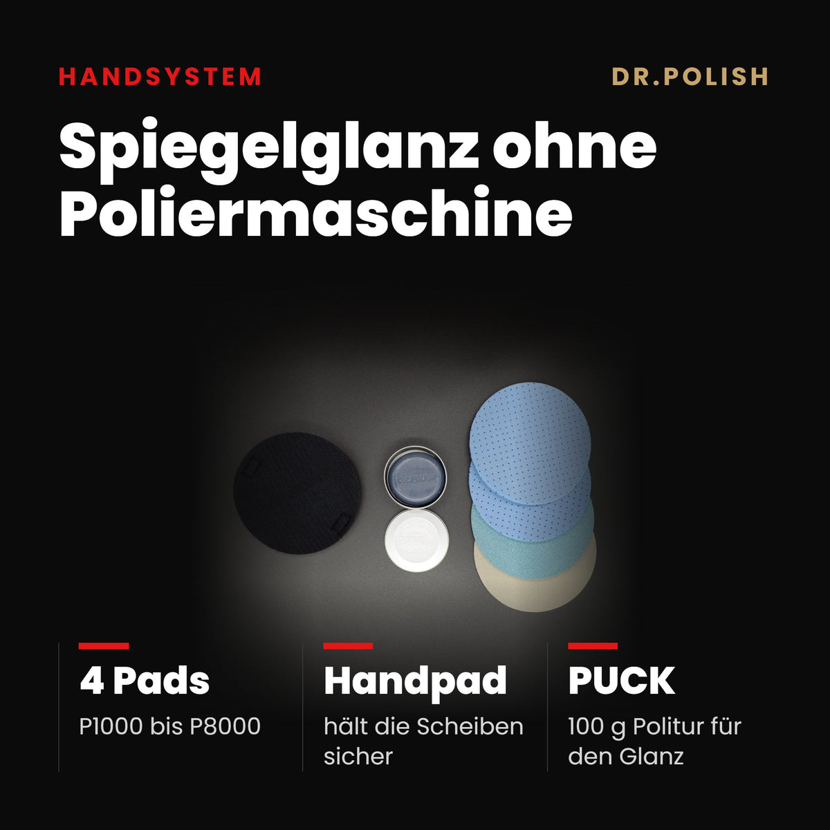 ZATO PUCK – Hauptbild Vorteile: Spiegelglanz ohne Poliermaschine