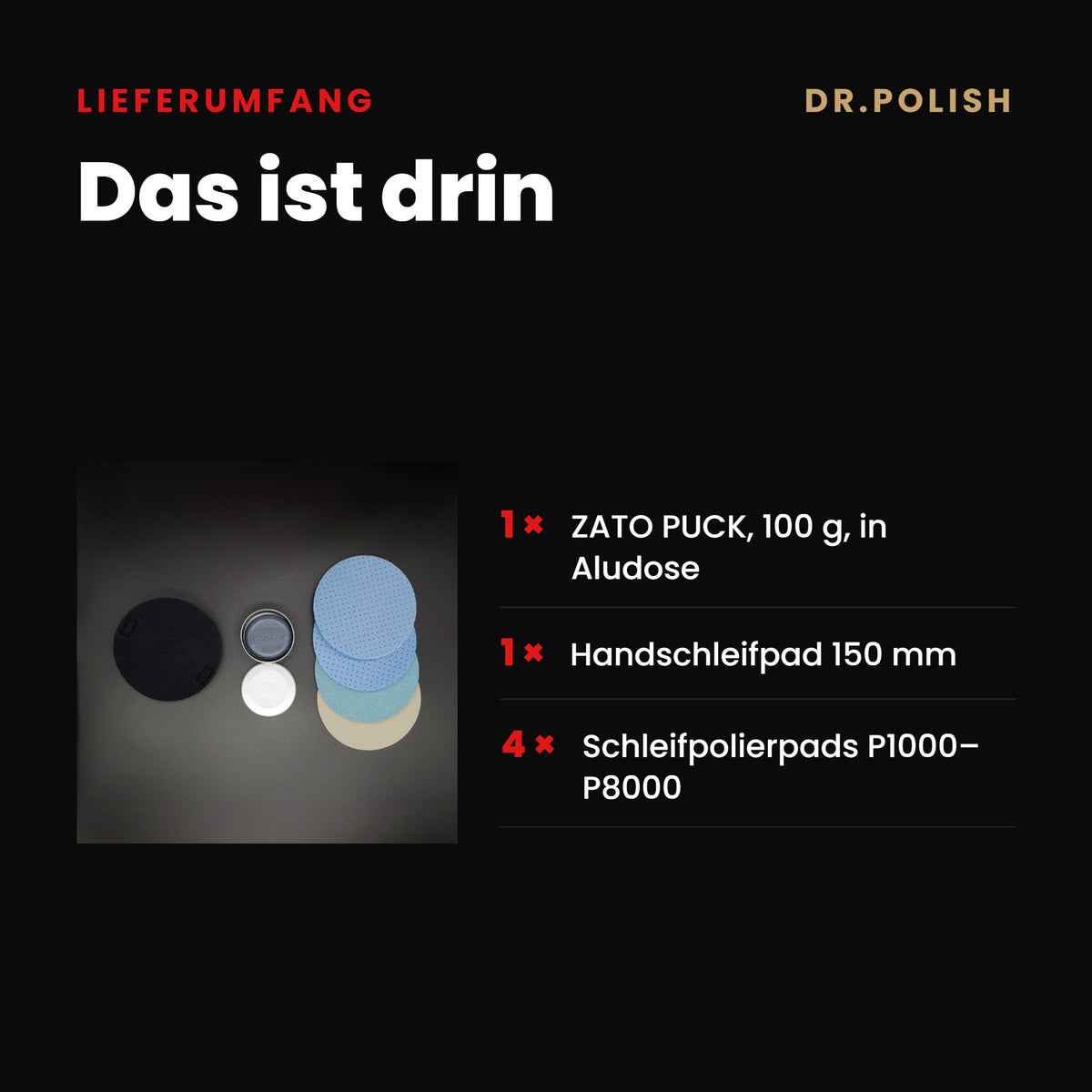 ZATO PUCK – Lieferumfang: Das ist drin