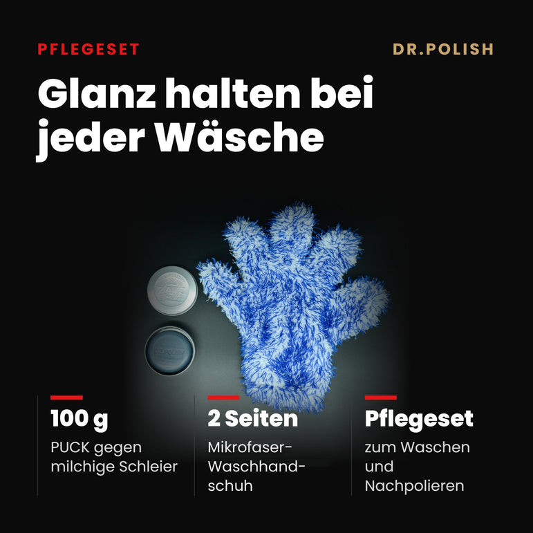 ZATO PUCK Pflegeset – Hauptbild Vorteile: Glanz halten bei jeder Wäsche
